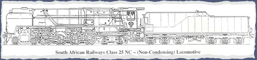 South African 
  Railways Class 25 NC - Non-Condensing Locomotive